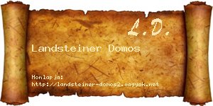 Landsteiner Domos névjegykártya